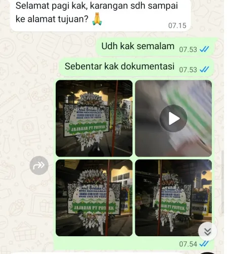 Pengiriman Papan Bunga Selamat Linduk Pontang