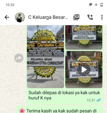 Pengiriman Papan Bunga Duka Linduk Pontang