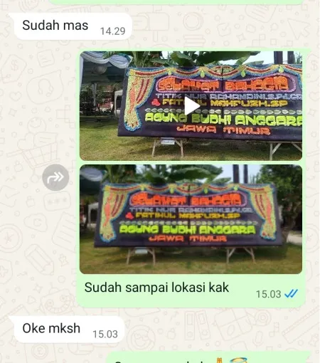 Pengiriman Papan Bunga Linduk Pontang